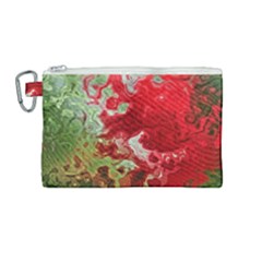 Abstract Stain Red Canvas Cosmetic Bag (medium) by Vaneshart