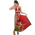 Abstract Stain Red Backless Maxi Beach Dress View1