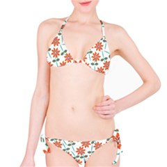 Vector Flower Floral Classic Bikini Set