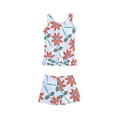 Vector Flower Floral Kids  Boyleg Swimsuit