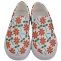 Vector Flower Floral Men s Canvas Slip Ons View1