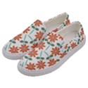 Vector Flower Floral Men s Canvas Slip Ons View2