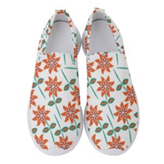 Vector Flower Floral Women s Slip On Sneakers