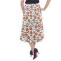 Vector Flower Floral Midi Mermaid Skirt View2