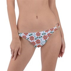 Vector Flower Floral Ring Detail Bikini Bottom