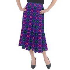 Seamless Wallpaper Art Midi Mermaid Skirt