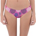 Abstract Seamless Pattern Graphic Pink Reversible Hipster Bikini Bottoms View1