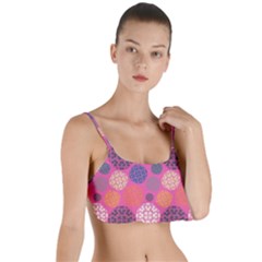 Abstract Seamless Pattern Graphic Pink Layered Top Bikini Top  by Vaneshart