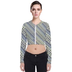 Abstract Seamless Pattern Graphic Long Sleeve Zip Up Bomber Jacket by Vaneshart