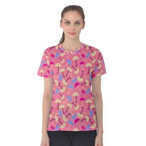 Umbrella Pattern Women s Cotton Tee by Vaneshart