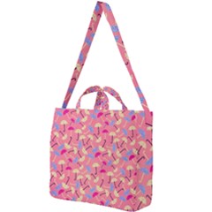 Umbrella Pattern Square Shoulder Tote Bag by Vaneshart