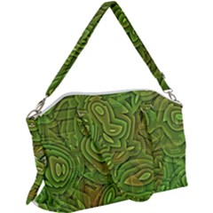 Background Abstract Green Canvas Crossbody Bag