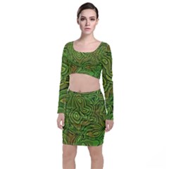 Background Abstract Green Top And Skirt Sets by Vaneshart