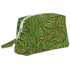 Background Abstract Green Wristlet Pouch Bag (large)