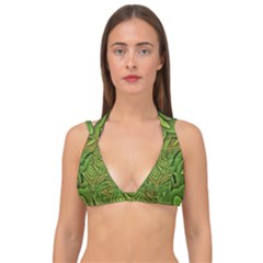 Background Abstract Green Double Strap Halter Bikini Top by Vaneshart