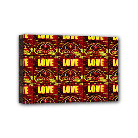 Love 4 Mini Canvas 6  X 4  (stretched) by ArtworkByPatrick