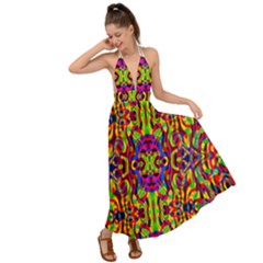 Abstract 35 Backless Maxi Beach Dress