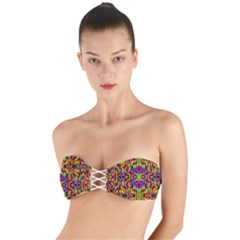 Abstract 35 Twist Bandeau Bikini Top