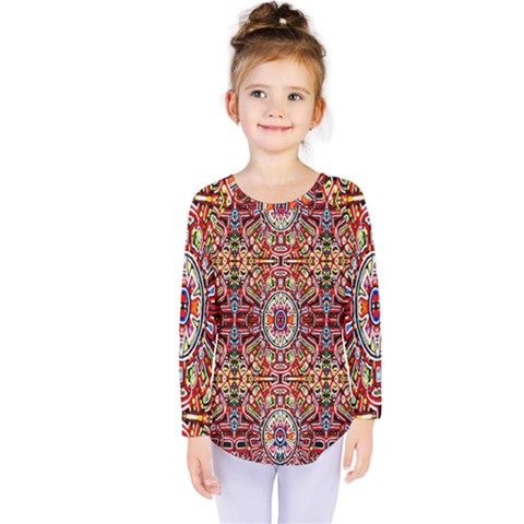 Abstract 32 Kids  Long Sleeve Tee by ArtworkByPatrick