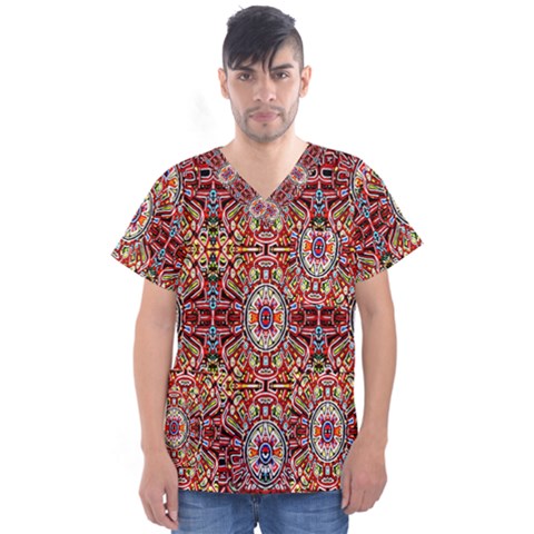 Abstract 32 Men s V-neck Scrub Top by ArtworkByPatrick