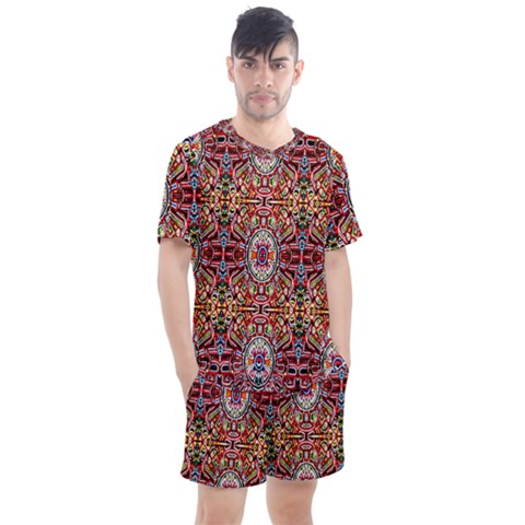 Abstract 32 Men s Mesh Tee And Shorts Set by ArtworkByPatrick