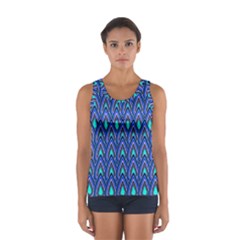 Teardrops In Blue Sport Tank Top  by bloomingvinedesign