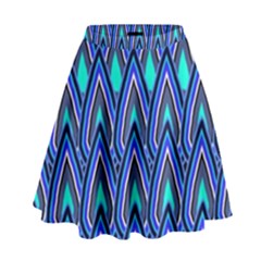 Teardrops In Blue High Waist Skirt by bloomingvinedesign