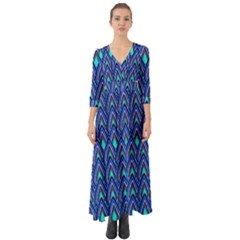 Teardrops In Blue Button Up Boho Maxi Dress by bloomingvinedesign