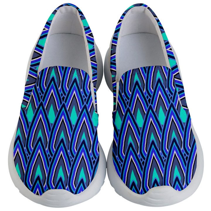 Teardrops In Blue Kids  Lightweight Slip Ons