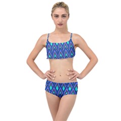 Teardrops In Blue Layered Top Bikini Set by bloomingvinedesign