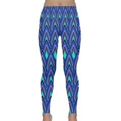 Teardrops In Blue Lightweight Velour Classic Yoga Leggings by bloomingvinedesign