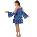 Teardrops In Blue Kimono Sleeves Boho Dress View2