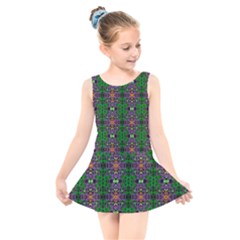 Abstract 38 Kids  Skater Dress Swimsuit by ArtworkByPatrick