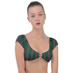 Abstract 38 Cap Sleeve Ring Bikini Top