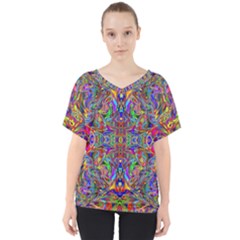 Abstract 39 V-neck Dolman Drape Top by ArtworkByPatrick