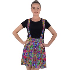 Abstract 39 Velvet Suspender Skater Skirt