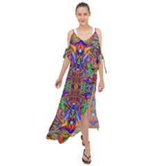 Abstract 39 Maxi Chiffon Cover Up Dress by ArtworkByPatrick