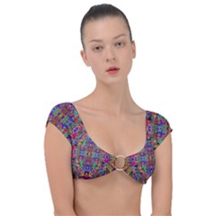 Abstract 39 Cap Sleeve Ring Bikini Top