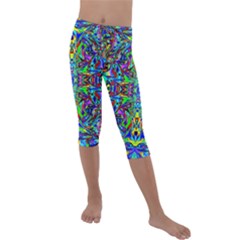 Abstract 39 1 Kids  Lightweight Velour Capri Leggings  by ArtworkByPatrick