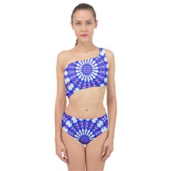 Pattern Background Color Spliced Up Two Piece Swimsuit by Vaneshart