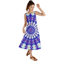 Pattern Background Color Summer Maxi Dress