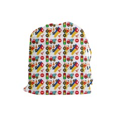 Pattern Patterns Construction Drawstring Pouch (large) by Vaneshart