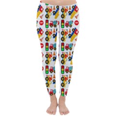 Pattern Patterns Construction Classic Winter Leggings