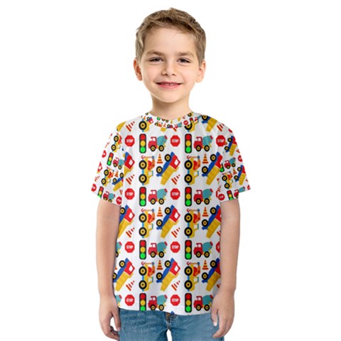 Pattern Patterns Construction Kids  Sport Mesh Tee by Vaneshart