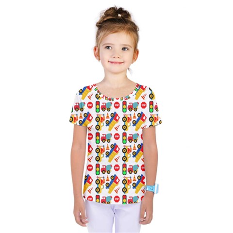 Pattern Patterns Construction Kids  One Piece Tee by Vaneshart