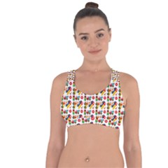 Pattern Patterns Construction Cross String Back Sports Bra by Vaneshart