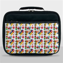 Pattern Patterns Construction Lunch Bag by Vaneshart