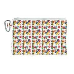 Pattern Patterns Construction Canvas Cosmetic Bag (large) by Vaneshart