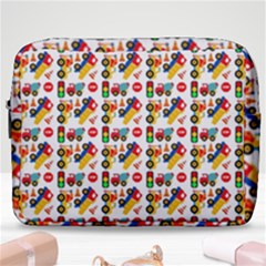 Pattern Patterns Construction Make Up Pouch (large) by Vaneshart