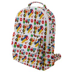 Pattern Patterns Construction Flap Pocket Backpack (small) by Vaneshart